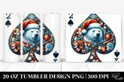 Polar Bear with Santa Hat 20 Oz Tumbler Product Image 1