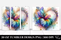 Vibrant Iris Heart Tumbler | 20 oz Tumbler Product Image 1
