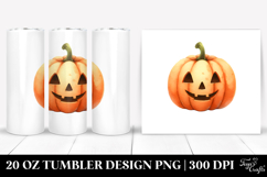 Funny Jack-O&#039;-Lantern. 20 Oz Tumbler Product Image 1