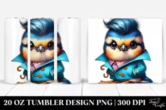 Cute Baby Bird,Watercolor Vibrant Drawing | 20 oz Tumbler Product Image 1