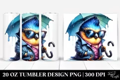 Cute Baby Bird,Watercolor Vibrant Drawing | 20 oz Tumbler Product Image 1