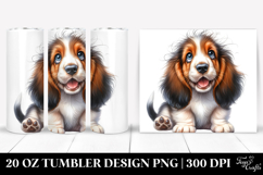 Happy Baby Basset Hound.20 Oz Tumbler Product Image 1