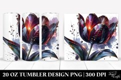 Shiny Tulip Material Watercolor Tumbler Design Product Image 1