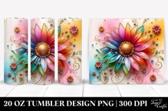 Colorful Daisy Material Tumbler Design Product Image 1