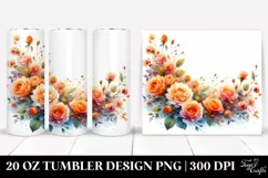 Abstract Rose Frame Tumbler | 20 oz Tumbler Product Image 1