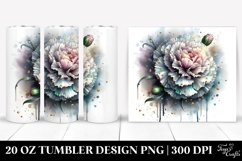 Shiny Carnation Material Watercolor Tumbler Design Product Image 1