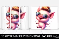 Cute Baby Pig Dancing 20 Oz Tumbler Product Image 1