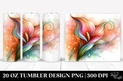 Pastel Wooden Calla Lily Clipart 20 Oz Tumbler Product Image 1