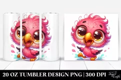 Colorful Baby Flamingo Tumbler Product Image 1