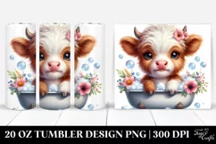 Cute Baby Highland Cow Tumbler Product Image 1