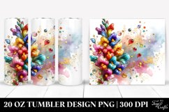 Colorful Floral Swirls Tumbler Art Product Image 1