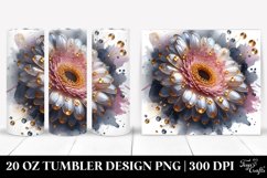 Shiny Floral Splash Tumbler Decor Product Image 1