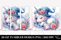 Baby Unicorn with Blue Hat | 20 Oz Tumbler Product Image 1