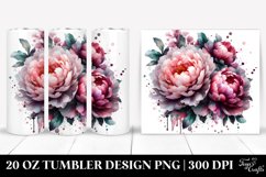 Glossy Peonies | 20 Oz Tumbler Product Image 1