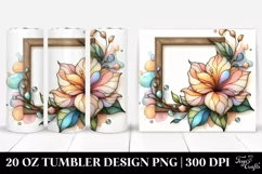 Wooden Stained Gardenia,Abstract Pastel Design | 20 oz Product Image 1