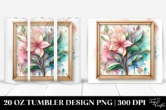 Wooden Stained Gardenia,Abstract Pastel Design | 20 oz Product Image 1