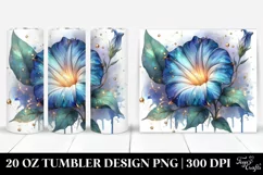 Shiny Floral Splash Tumbler Art Product Image 1