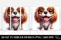 Colorful Cavalier King Charles Spaniel Tumbler Product Image 1