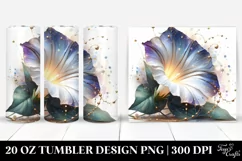 Shiny Floral Splash Tumbler Design Product Image 1
