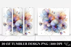 Shiny Pastel Pansy with Golden Insertions 20 Oz Tumbler Product Image 1