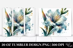 Glossy Floral Splash Tumbler Art Product Image 1
