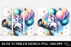 Celestial Unicorn with Balloons | 20 Oz Tumbler Product Image 1