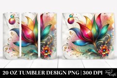 Colorful Floral Swirls Tumbler Decor Product Image 1