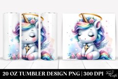 Cute Baby Unicorn with Crocus | 20 oz Tumbler Product Image 1