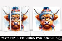 Angry Looking Highland Cow with es 20 Oz Tumbler Product Image 1