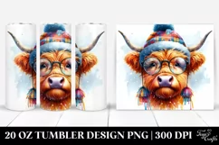 Angry Looking Highland Cow with es 20 Oz Tumbler Product Image 1