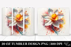 Glossy Floral Splash Tumbler Art Product Image 1