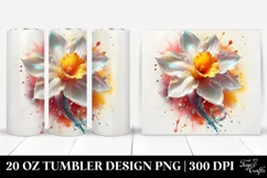 Glossy Floral Splash Tumbler Art Product Image 1