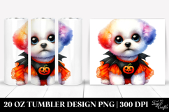 Cute Bichon Frise Dressed for Halloween.20 Oz Tumbler Product Image 1