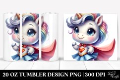 Hero Unicorn with Cool Haircut | 20 Oz Tumbler Product Image 1