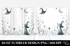 Simple Watercolor Whimsical Witch | 20 oz Tumbler Product Image 1