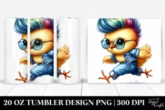 Contempt Baby Chicken with Cool Haircut | 20 oz Tumbler Product Image 1
