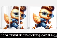 Contempt Baby Chicken with Cool Haircut | 20 oz Tumbler Product Image 1