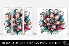 Colorful Whimsical Flower | 20 Oz Tumbler Product Image 1