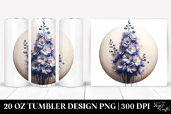 Shiny Delphinium Watercolor Splash 20 oz Tumbler Product Image 1
