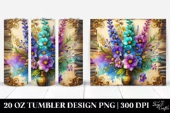 Colorful Delphinium | 20 Oz Tumbler Product Image 1