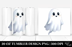 Funny Ghost Halloween Clipart 20 Oz Tumbler Product Image 1