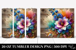 Wooden Delphinium Splash | 20 Oz Tumbler Product Image 1