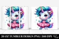 Colorful Baby Unicorn with Whimsical Dance 20 Oz Tumbler Product Image 1