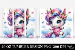 Cute Baby Unicorn Dancing 20 Oz Tumbler Product Image 1