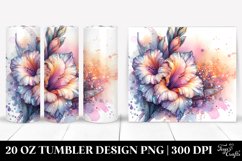 20 Oz Tumbler Sublimation | Shiny Gladiolus Watercolor Product Image 1
