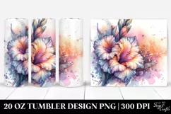 20 Oz Tumbler Sublimation | Shiny Gladiolus Watercolor Product Image 1