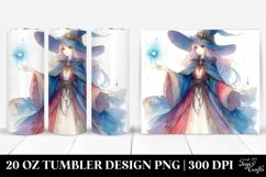 Washed Watercolor Simple Image Sorceress | 20 oz Tumbler Product Image 1