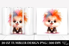 Baby Pomeranian with Crazy Hair Halloween Clipart 20 Oz Product Image 1