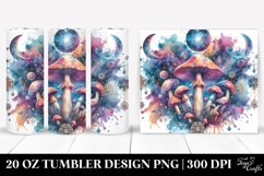 Magical Celestial Mushroom Clipart 20 Oz Tumbler Product Image 1