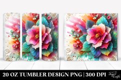 Wooden Begonia Splash | 20 Oz Tumbler Product Image 1